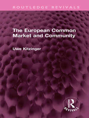 cover image of The European Common Market and Community